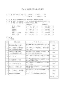 中学生体験入学要項（PDF） - 新潟県立新発田農業高等学校