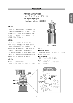 媒体撹拌型気流乾燥機ゼルビスXERBIS - Hosokawa Micron Group