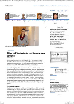Helen Alder Soll Stadtratssitz von Dammann