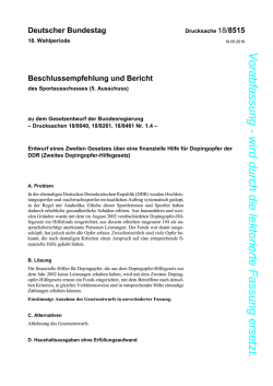 Drucksachen 18/8040, 18/8261, 18/8461 Nr. 1.4 - DIP