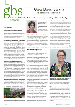 GR&Uuml;NE BERUFE SCHWEIZ