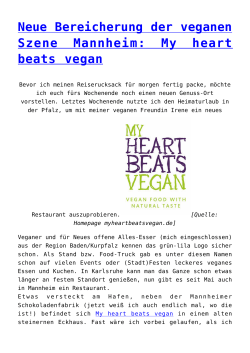 Neue Bereicherung der veganen Szene Mannheim