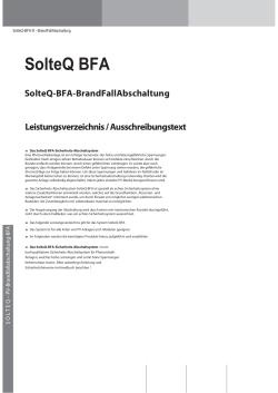 SolteQ BFA SolteQ-BFA-BrandFallAbschaltung