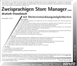 Zweisprachiger Store Manager (m/w)