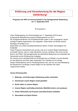 Wahlprogramm 2016 - SPD-Ortsverein Dahlenburg
