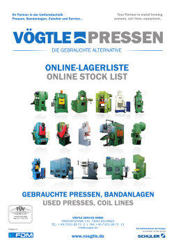 Lagerliste - Vögtle Service GmbH