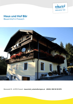 Haus und Hof B&auml;r in Fresach