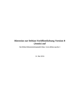 Hinweise zur Debian-Veröffentlichung Version 8 (Jessie) auf
