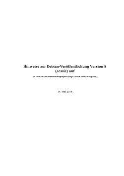 Hinweise zur Debian-Ver&ouml;ffentlichung Version 8 (Jessie) auf