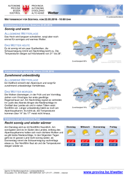 Vorhersage im PDF Format - Autonome Provinz Bozen