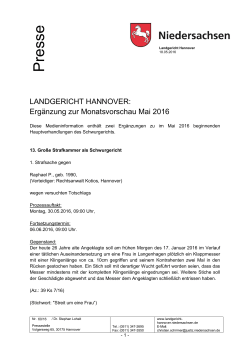 60-16 Ergänzung Mai 2016 - Landgericht Hannover
