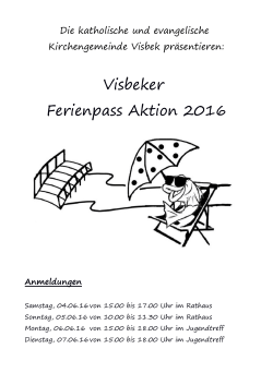 Visbeker Ferienpass Aktion 2016