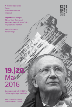19.|20. Mai 2016 - Tiroler Symphonie Orchester Innsbruck