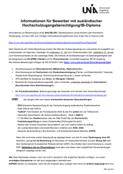 Infoblatt - Universit&auml;t Augsburg