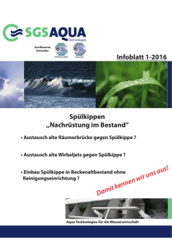Spülkippen ,,Nachrüstung im Bestand” Infoblatt 1-2016