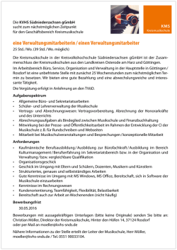 eine Verwaltungsmitarbeiterin / einen Verwaltungsmitarbeiter