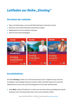 Einstieg - Hueber Verlag