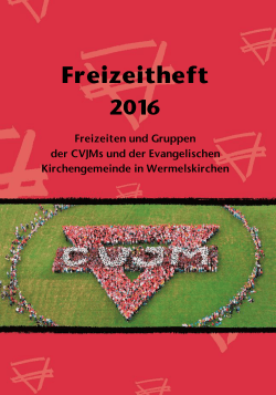 CVJM Freizeitheft 2016