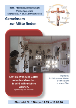 Pfarrbrief 176 - Katholische Pfarreiengemeinschaft Vorderhunsrück