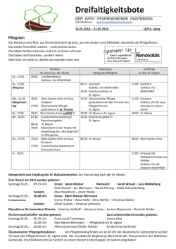 Dreifaltigkeitsbote - Kirchengemeinde Hl. Dreifaltigkeit Hunteburg