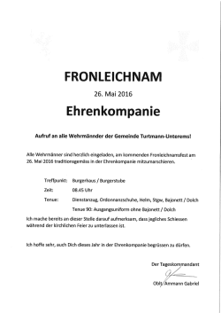 Programm Ehrenkompanie - Gemeinde Turtmann