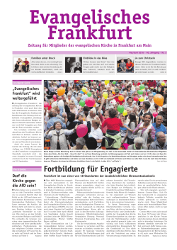 Ausgabe Mai 2016 - Evangelisches Frankfurt