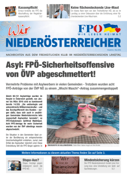 Informationen aus dem N&Ouml; Landtag