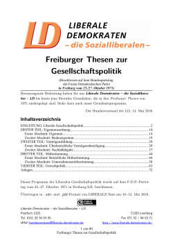 Freiburger Thesen für Gesellschaftspolitik