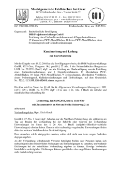 IMB Projektentwicklungs GmbH 02.06.2016