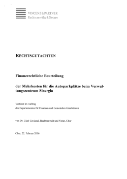 Rechtsgutachten - Kanton Graubünden