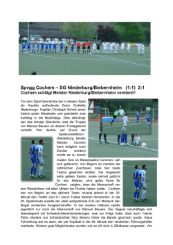 Spielbericht Niederburg - SPVGG