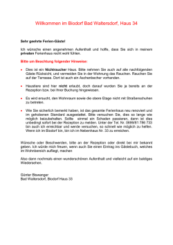 Info - privates Ferienhaus in Bad Waltersdorf zu vermieten