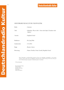 im pdf-Format - Deutschlandradio Kultur