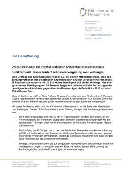 Pressemitteilung - Klinikverbund Hessen
