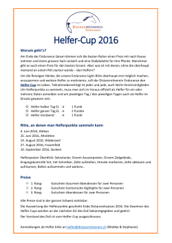 Helfer-Cup 2016 - Distanzreitverein Endurance