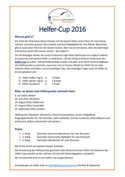 Helfer-Cup 2016 - Distanzreitverein Endurance