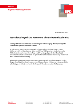 Jede vierte bayerische Kommune ohne Lebensmittelmarkt