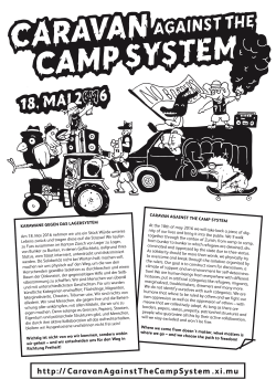 CARAVAN.plakat - Caravan | against the camp system