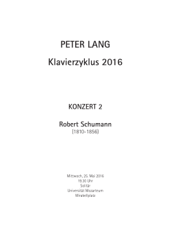 PETER LANG Klavierzyklus 2016