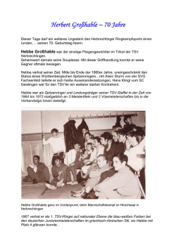Herbert Gro&szlig;hable &ndash; 70 Jahre