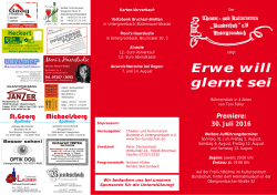 Erwe will glernt sei - Theater und Kulturverein Bundschuh eV