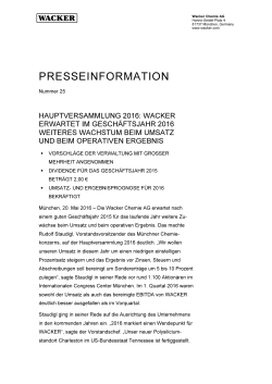 presseinformation - Wacker Chemie AG