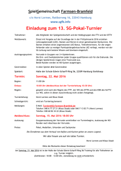 Einladung zum 13. SG-Pokal-Turnier - SG Farmsen