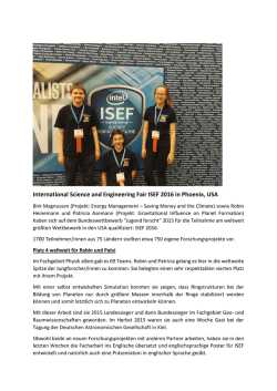 ISEF 2016 - SFN Kassel