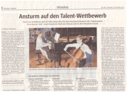 Ansturm auf den Talent-Wettbewerb