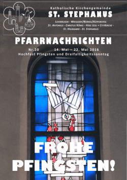 Die neuen Pfarrnachrichten - St. Stephanus Leverkusen