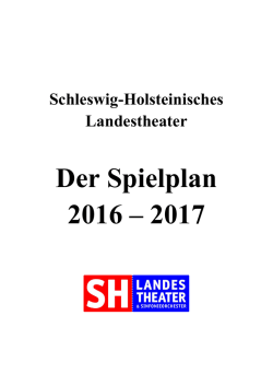 Der Spielplan 2016 – 2017 - Bund Deutscher Nordschleswiger