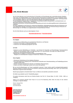 Die LWL-Klinik Münster sucht Assistenzärzte