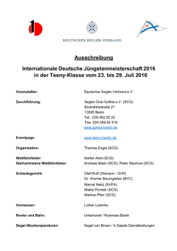 Ausschreibung für die Teeny IDJüM