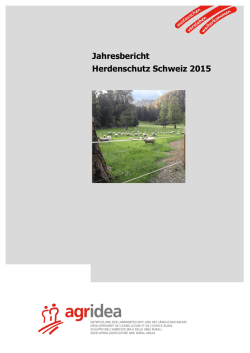 Jahresbericht Herdenschutz Schweiz 2015